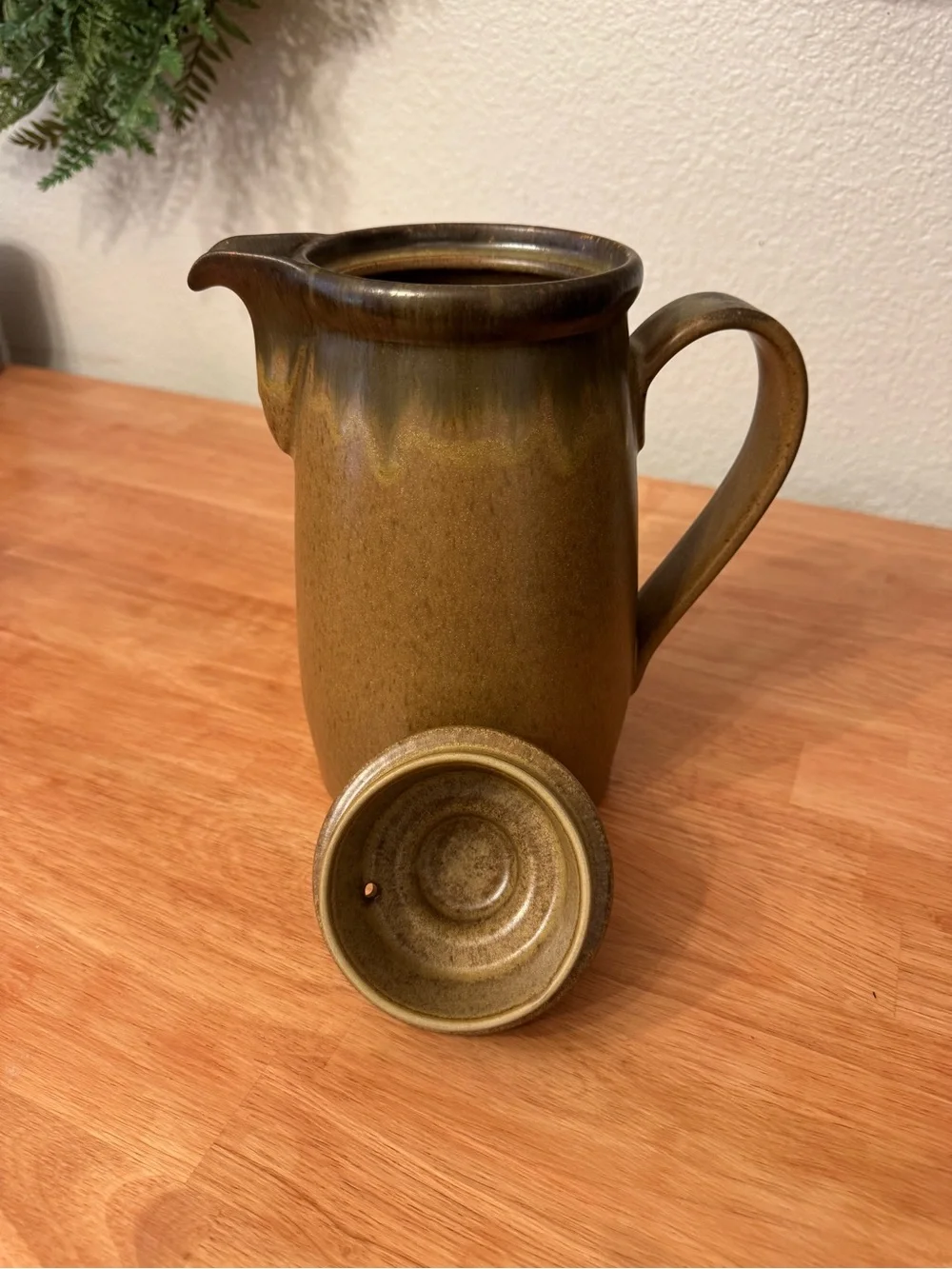 Vintage Denby Langley Romany Brown Tall Coffee Pot
